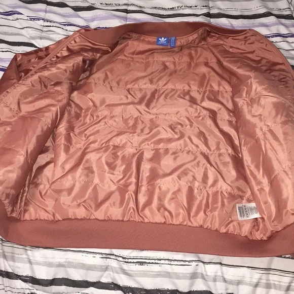 ROSE GOLD ADIDAS ORIGINALS BOMBER JACKET - Picture 4 of 6